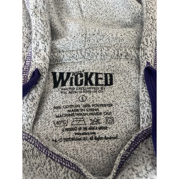 Wear Wicked Hoodie Women Large Gray Sweatshirt Sweater Jumper Musical Movie - Picture 6 of 7